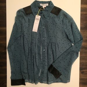 BCBGeneration Long Sleeve Blouse w/ Stars